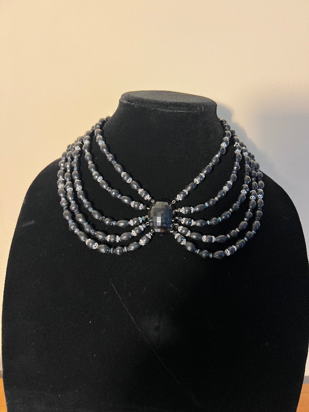 Vintage Gothic Victorian Beaded Necklace - Picture 1 of 3
